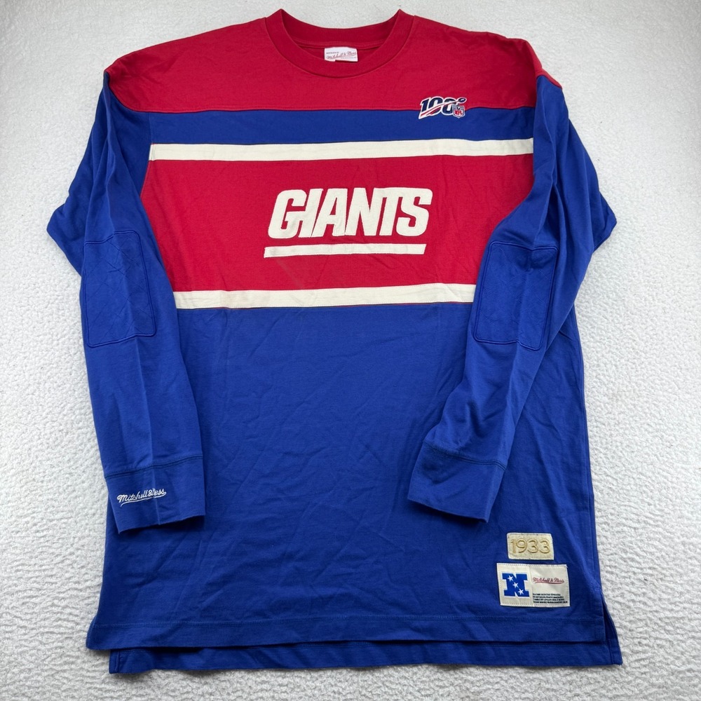Mitchell & Ness New York Giants 1933 Replica Long Sleeve Shirt Mens XLT NFL 100